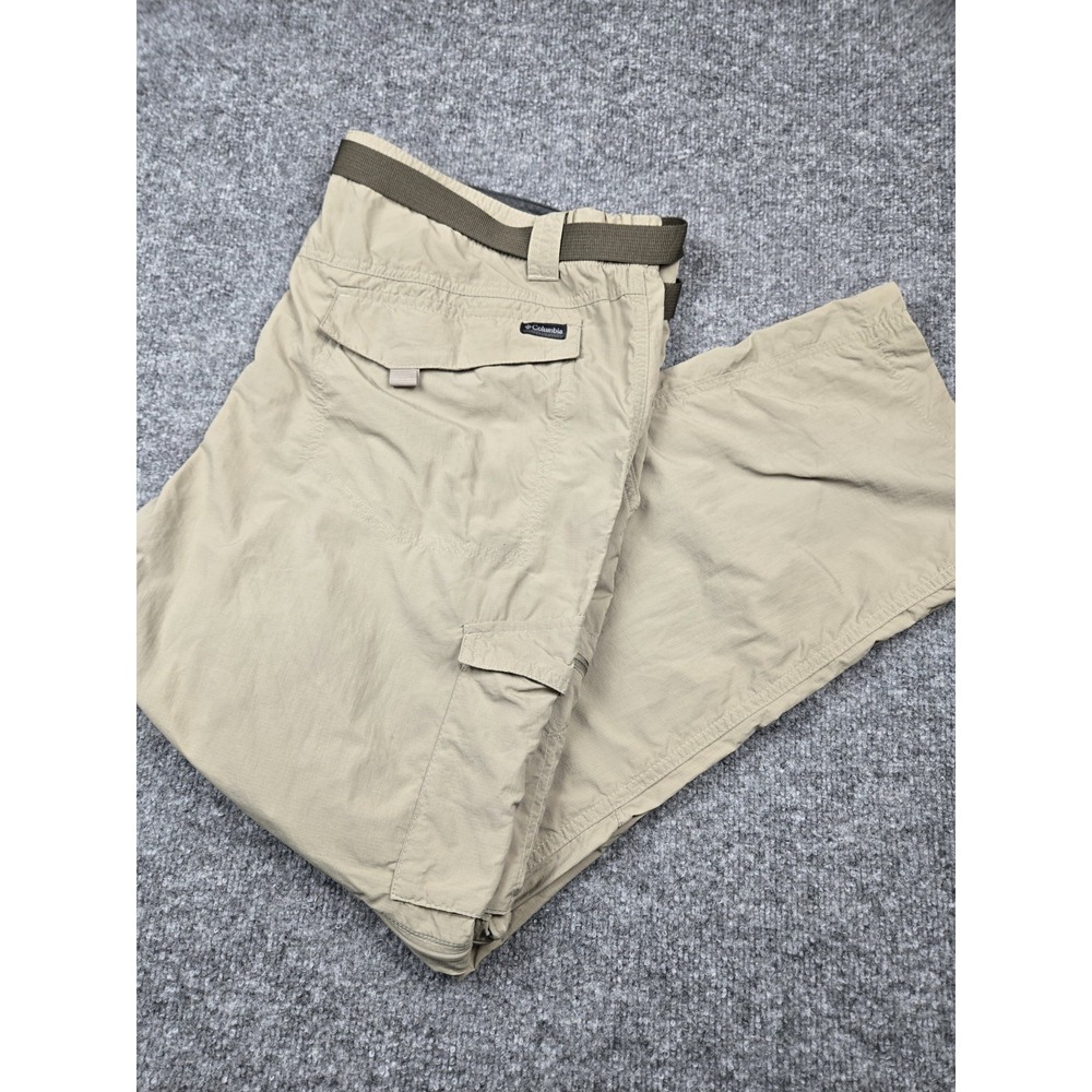 Columbia 42x30 Convertible Pants Cargo Omni Shade Mens Khaki Zip Off #1171